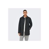 Only & Sons Klasik Yaka Kaban, 2XL, 102-22034315-2, Siyah, Erkek