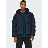 Only & Sons Koyu Lacivert Erkek Mont Onselıjah Pckt. Hood Jacket Otw Noo - XL