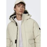 Only & Sons Krem Erkek Mont Onscarl Lıfe Quılted Jacket Noos Ot - XL