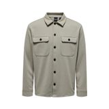Only & Sons Normal Açık Füme Düz Erkek Gömlek ONSNEWKODYL OVERSHIRT SWEAT NOOS