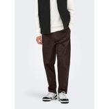 Only & Sons Normal Bel Rahat Kahve Erkek Chino Pantolon Onscoıl Tapered 0298 Strıng Pant Fr, 30/32