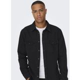 Only & Sons Normal Gri - Siyah Erkek Denim Gömlek ONSBANE 3247 DNM SHIRT NOOS