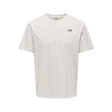 Only & Sons O Yaka Baskılı Beyaz Erkek T-Shirt ONSDAWSON REG SS TEE VD