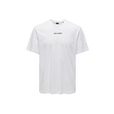 Only & Sons O Yaka Baskılı Kırık Beyaz Erkek T-Shirt ONSLEVI LIFE REG TEXT SS TEE NOOS