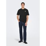 Only & Sons O Yaka Baskılı Siyah Erkek T-Shirt Onsarch Logo Reg Ss Tee Cs - M
