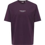 Only & Sons O Yaka Baskılı Vişne Erkek T-Shirt Onscurated Rlx Prınt Ss Tee Noos - M