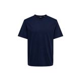 Only & Sons O Yaka Düz Koyu Lacivert Erkek T-Shirt 22026726 ONSSMART LIFE REG SS TEE