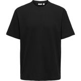 Only & Sons O Yaka Düz Siyah Erkek T-Shirt 22034232 Onsnoble Rlx Ss Tee Noos