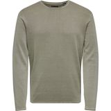 Only & Sons O Yaka Normal Düz Açık Gri Erkek Kazak Onsgarson 12 Wash Crew Knıt Noos - 2XL