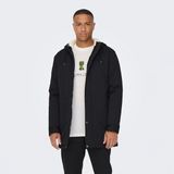 Only & Sons Only&Sons Alexander Life Erkek Siyah Kapüşonlu Mont - XS