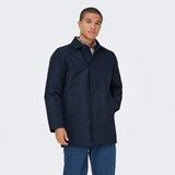 Only & Sons Only&Sons Hall Coat Erkek Lacivert Klasik Yaka Kaban