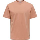 Only & Sons Only&Sons ONSFRED LIFE RLX SS TEE N Kahverengi Erkek Kısa Kol T-Shirt - XL