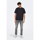 Only & Sons Only&Sons ONSFRED LIFE RLX SS TEE N Siyah Erkek Kısa Kol T-Shirt - XL