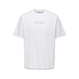 Only & Sons ONSAARON LIFE RLX SS TEE Erkek T-Shirt, Beyaz, M Beden