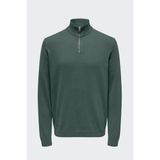 Only & Sons Onsalex Reg 12 Half Zıp Knıt Erkek Yeşil Kazak - 22022523 - 2XL
