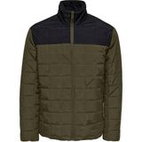 Only & Sons Onsanker Kapitone Erkek Mont - Yeşil