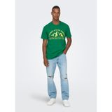ONLY & SONS Onsasher Reg Ss Tee erkek tişörtü, yeşil, L