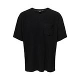 Only & Sons Onsasher Rlx Pleated Pocket Ss Tee Black Erkek T-shirt