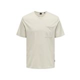 Only & Sons Onsbale Çizgili % 100 Pamuk Regular Fit Bisiklet Yaka Erkek T Shirt 22025680 AÇIK BEJ