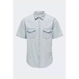 Only & Sons Onsbane 9181 Gua Dnm Ss Shırt Erkek Mavi Denim Gömlek - 22029181