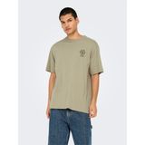 Only & Sons Onsblake Rlx Ss Tee Art Erkek Gri T-Shirt - 4750422 - M