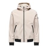 ONLY & SONS Onsbowie Softshell Bomber OTW Softshell erkek montu, Gümüş Astar, L