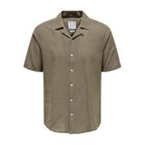 Only & Sons Onscaiden Life Slim Fit Gömlek, L, 22025116, Fossil, Erkek
