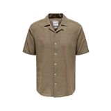 Only & Sons Onscaıden Lıfe Ss Solıd Resort Lınennoos Erkek Yeşil Gömlek - 22025116