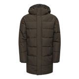 Only & Sons Onscarl Life Long Quilted Coat Noos Otw Koyu Kahve Erkek Mont