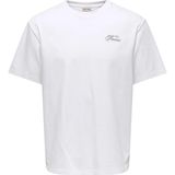 Only & Sons Onscaspian Airflex Process Boxy Ss Tee Erkek T-Shirt Beyaz (22037486) - Bright White