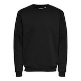ONLY & SONS Onsceres Life Crew Neck Noos erkek sweatshirt, Siyah 1, L