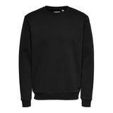 ONLY & SONS Onsceres Life Crew Neck Noos erkek sweatshirt, Siyah, XXL