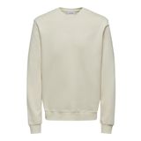 Only & Sons Onsconnor Authentic Reg Crew Neck Antique White Erkek Sweatshirt
