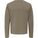 Only & Sons Onscooper Rlx Ls 12 Crew Knıt Erkek Gri Kazak - 22032220 - XL