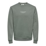Only & Sons Onscurated Reg Crew Neck Sweat Castor Gray Erkek Sweatshirt