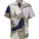 Only & Sons Onsdab Reg Abstract Slub Shırt 22026102 Erkek Gömlek - XL - Vintage Haki