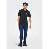 Only & Sons Onsdawson Reg Ss Polo Shirt Vd Erkek Polo T-Shirt Siyah (22036883) - Jet Black - 2XL