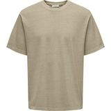 Only & Sons ONSDISTRESS RLX SS TEE Erkek Bej T-Shirt - OS22030505