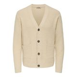 Only & Sons ONSFRAME RLX Cardigan Knit Erkek Hırka, 22033787_Oatmeal