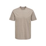 Only & Sons ONSFRED LIFE RLX SS STRIPE TEE NOOS Erkek Brown T-Shirt - 22036384