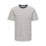 Only & Sons Onsfred Lıfe Rlx Ss Strıpe Tee Noos Erkek White T-Shirt - 22036384