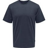 Only & Sons Onsfred Lıfe Rlx Ss Tee Noos Erkek Blue T-Shirt - 22022532 - 2XL