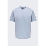 Only & Sons Onsfred Lıfe Rlx Ss Tee Noos Erkek Mavi T-Shirt - 22022532 - XS