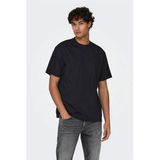 Only & Sons Onsfred Lıfe Rlx Ss Tee Noos Erkek Siyah T-Shirt - 22022532