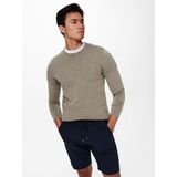 Only & Sons Onsgarson 12 Wash Crew Knıt Noos Erkek Gri Kazak - 22006806 - XS