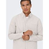 Only & Sons Onsgaton Reg Ls Shırt 0360 Frml Erkek Gri Gömlek - 22034511 - XL