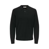 Only & Sons ONSJAY REG LS POLO KNIT Erkek Kazak, Siyah, XL