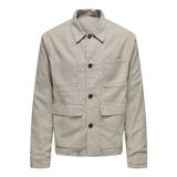 Only & Sons Onskane Lınen Mıx Casual 0245 Jacket Erkek Bej Ceket - Os22031579