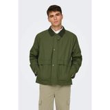 Only & Sons Onskosmo Regular Fit Ceket Yaka Mont Erkek Mont 22031626 - Olive - 2XL