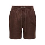 Only & Sons Onslaurence Lınen Blend Shorts Noos Erkek Kahverengi Şort - 22036246